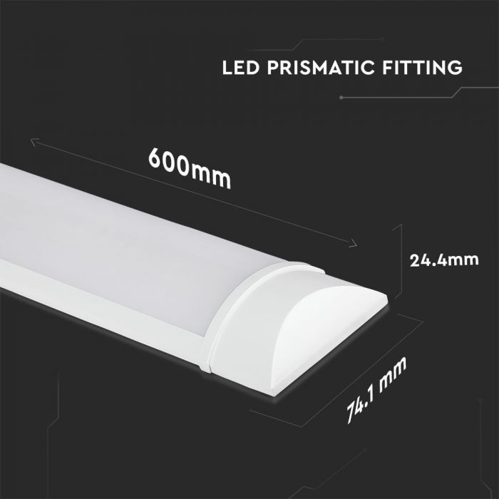 Світильник внутрішній лінійний LED V-TAC, 20W, SKU-663, Grill Fitting, 600mm, 230V, 4000К, білий