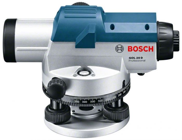 Нівелір оптичний Bosch GOL 20 D + BT 160 + GR 500, зум х20, ± 3.0 мм на 30 м, 60 м, 1.5 кг