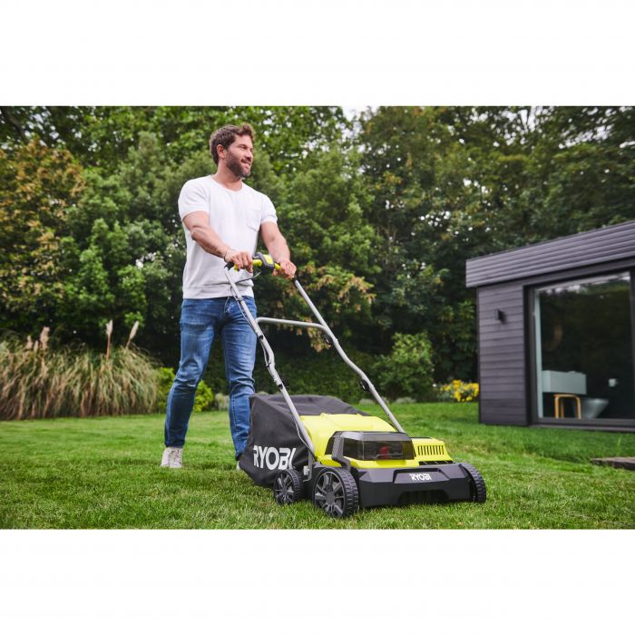 Ryobi Аератор-скарифікатор ONE+ 18В 2х4.0А/г, 35см, 55л