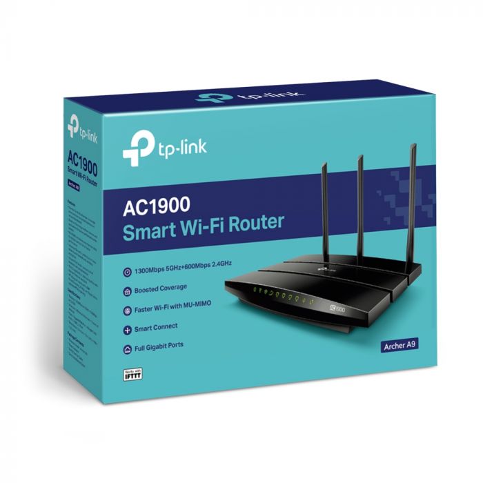 Маршрутизатор TP-LINK ARCHER A9 AC1900 4xGE LAN 1xGE WAN 1xUSB 2.0 MU-MIMO