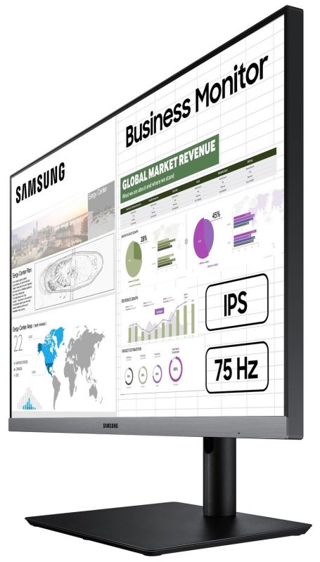 Монітор LCD 23.8" Samsung S24R650F D-Sub, HDMI, DP, USB, ІPS, 75Hz, Pivot