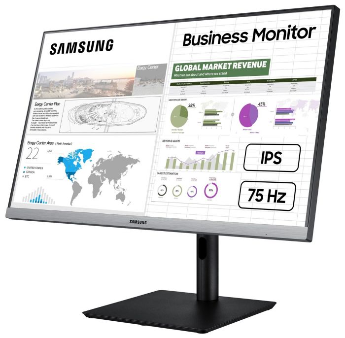 Монітор LCD 23.8" Samsung S24R650F D-Sub, HDMI, DP, USB, ІPS, 75Hz, Pivot