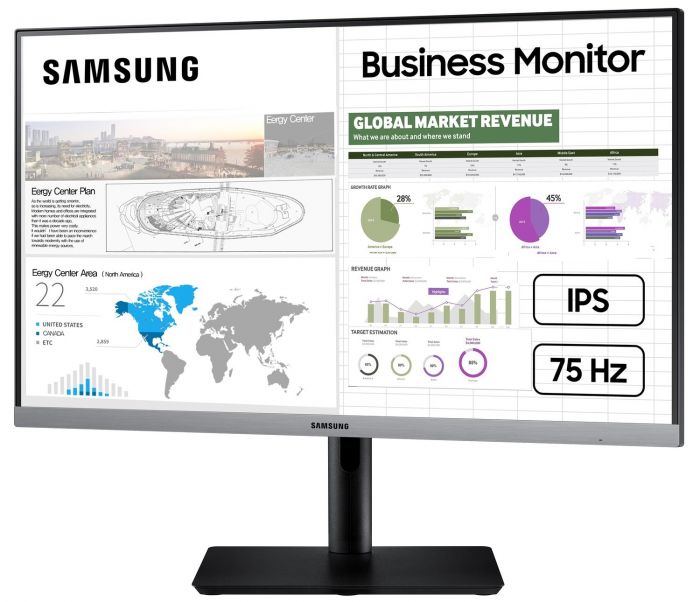 Монітор LCD 23.8" Samsung S24R650F D-Sub, HDMI, DP, USB, ІPS, 75Hz, Pivot