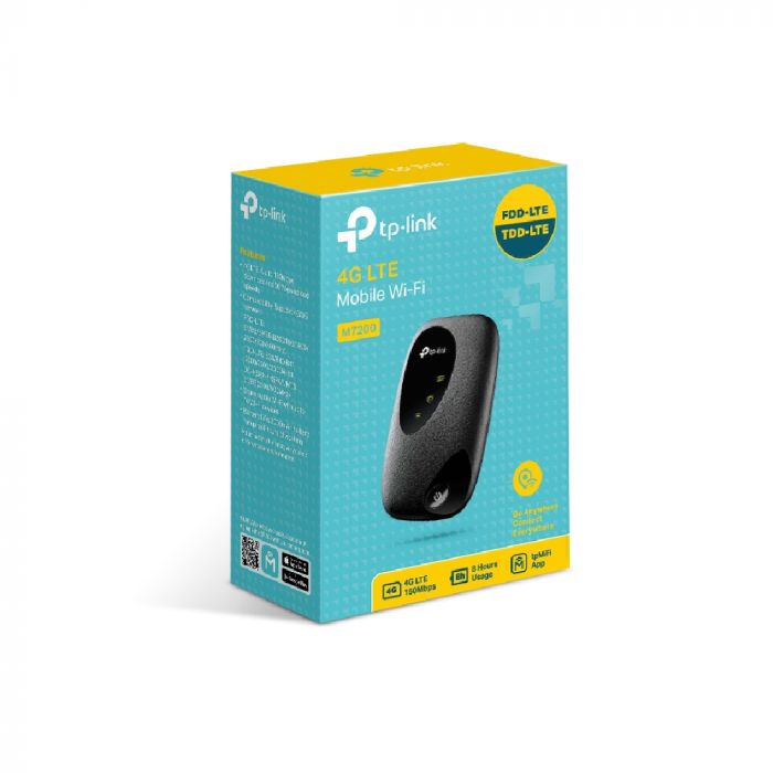 4G-Маршрутизатор TP-LINK M7200 N150 4G LTE 1xSim card Slot 1xMicroSD card bat. 2000 mAh