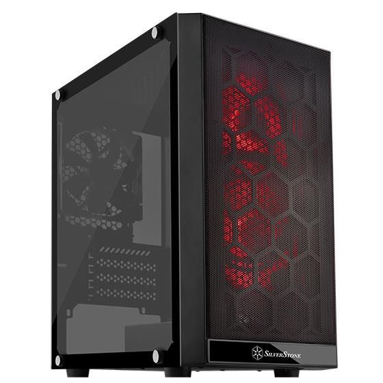 Корпус SilverStone PRECISION PS15B-RGB, MiniT,USB3.0 Type-Ax2,2x120мм ARGB,1x120мм,скло(бічна панель),без БЖ,чорний