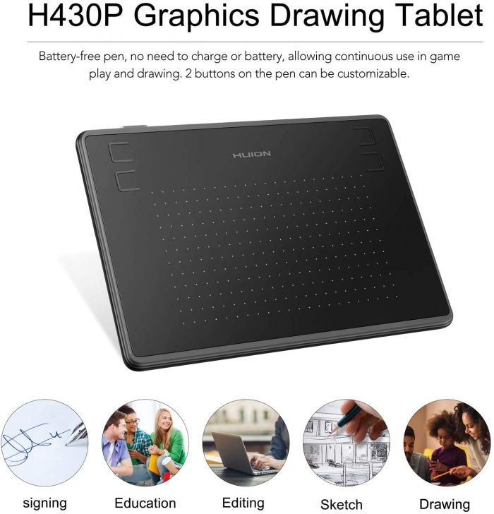 Графічний планшет Huion H430P