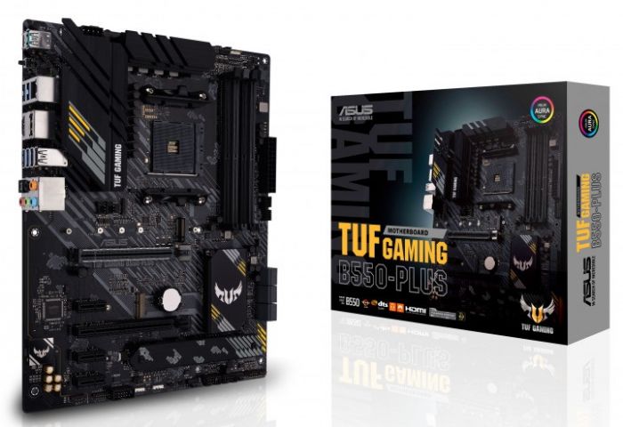 Материнcька плата ASUS TUF GAMING B550-PLUS sAM4 B550 4xDDR4 M.2 HDMI-DP ATX