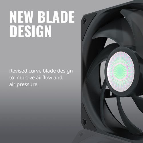 Корпусний вентилятор Cooler Master SickleFlow 120 Black,120мм,650-1800об/хв,Single pack w/o HUB