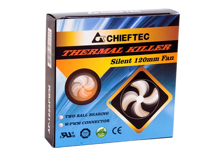 Корпусний вентилятор CHIEFTEC Thermal Killer AF-1225PWM,120мм,1650 об/хв,4pin PWM/Molex,31dBa