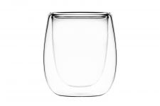 Набір чашок Ardesto з подвійними стінками для еспресо, 80 мл, H 7,3 см, 2 од., боросилікатне скло