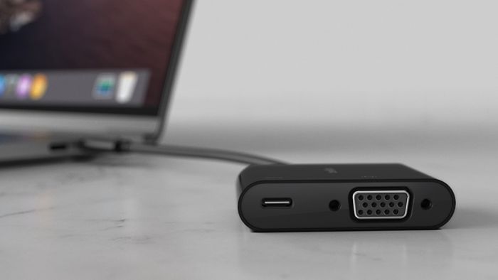 Адаптер Belkin USB-C - VGA 60W PD, black