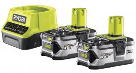 Ryobi Акумулятор та зарядний пристрій ONE+ RC18120-240 18В 2х4.0А/г Lithium+ Ryobi Акумулятор та зарядний пристрій ONE+ RC18120-240 18В 2х4.0А/г Lithium+