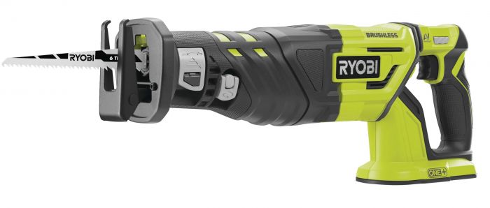 Ryobi Пила шабельна ONE+ R18RS7-0 18В, хід 30мм, 210мм, 3200 об/хв, безщіткова (без АКБ и ЗП)