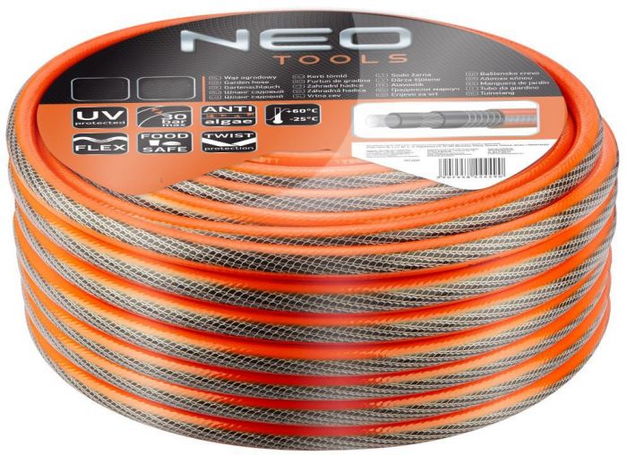 Шланг садовий NEO Professional, 1/2", 30м, 6 шарів, до 30 Бар, -25…+60°C