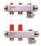 Розподільний колектор  Danfoss SSM 2+2 без ротаметрів, нержавеющая сталь
