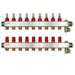 Розподільний колектор  Danfoss SSM-F 9+9 з ротаметрами, нержавіюча сталь