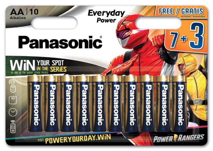 Батарейка Panasonic EVERYDAY POWER лужна AA блістер, 10 шт. Power Rangers