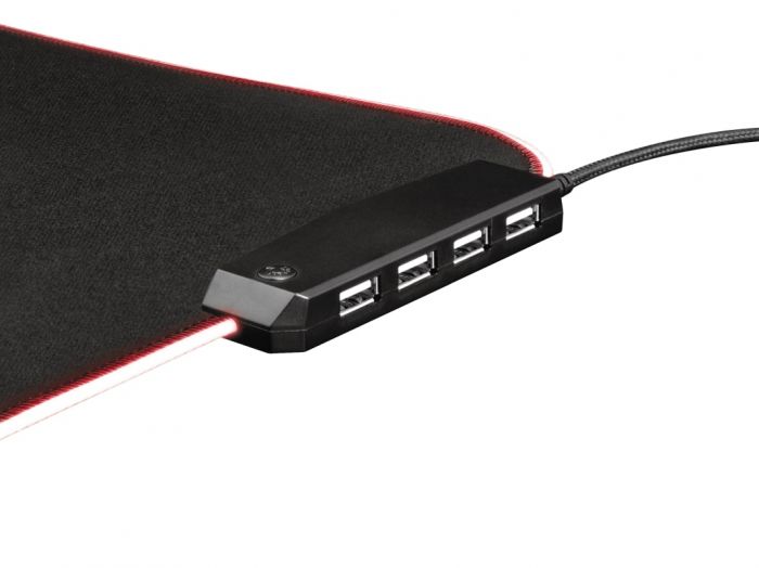 Ігрова поверхність Trust GXT 765 Glide-Flex RGB Mouse Pad with USB Hub Black