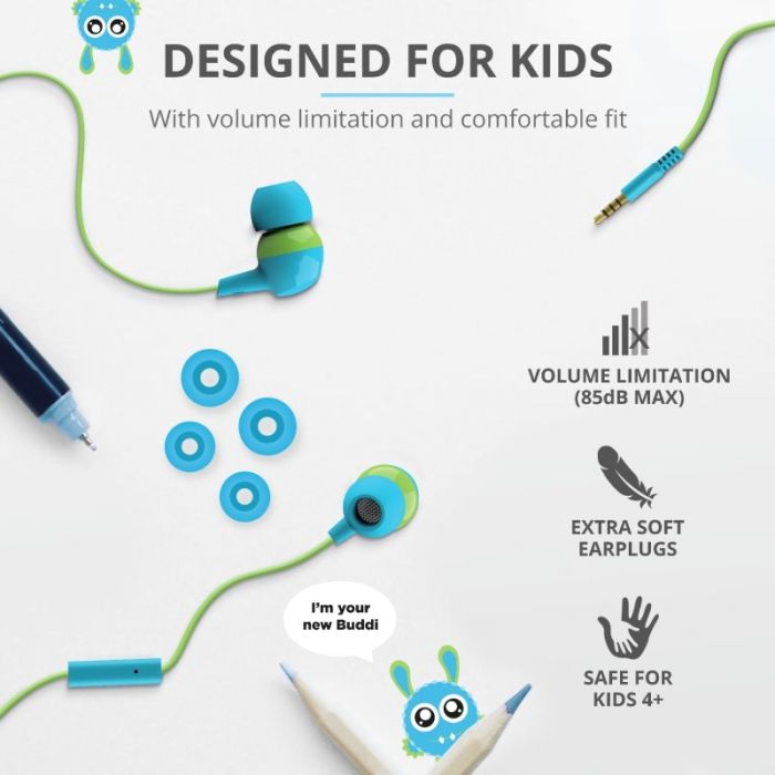 Навушники Trust Buddi Kids Mic Blue