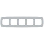 Рамка 5 пости Valena ALLURE Legrand Алюміній