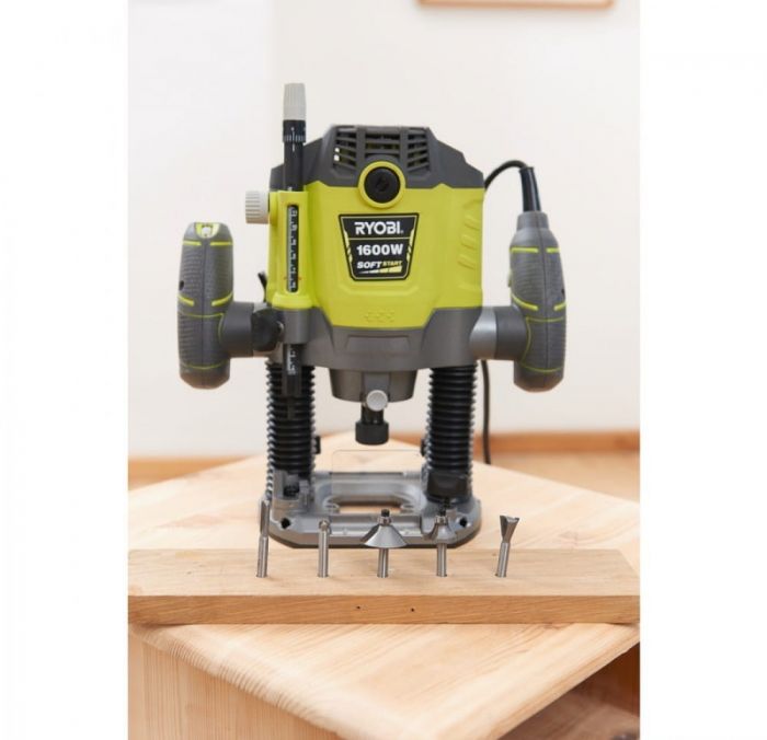 Ryobi Фрезер електричний RRT1600P-K,1600Вт, хід фрези 55 мм,10000-26000 об/хв