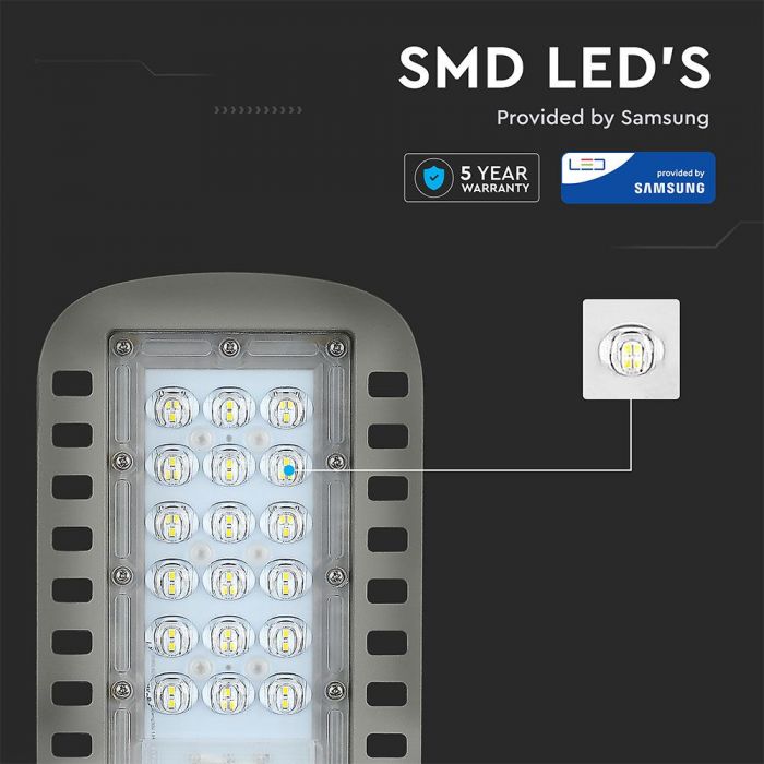 Консольний світильник V-TAC, LED 30W, SKU-956, Samsung CHIP, 230V, 4000К, сірий