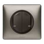 Celiane with NETATMO. Розумний безпроводовий вимикач 2-клавішний. Графіт