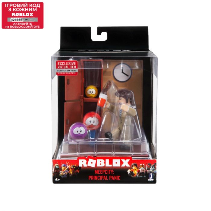 Ігрова колекційна фігурка Jazwares Roblox Desktop Series Meep City: Principal Panic W6