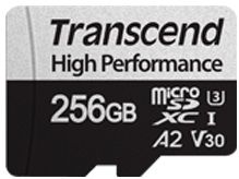 Карта пам'яті Transcend microSD 256GB C10 UHS-I U3 A2 R100/W85MB/s + SD