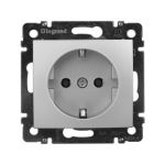 Valena Classic Legrand розетка силова 2К +3 Schuko 16А 250В гвинт.клеми алюміній