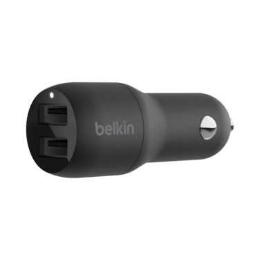 Автомобільний ЗП Belkin Car Charger 24W Dual USB-A, black