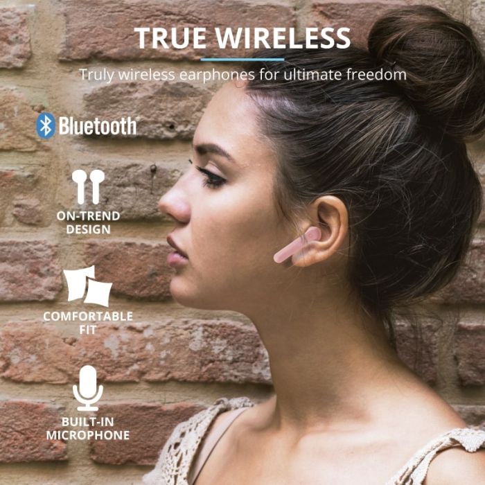 Навушники Trust Primo Touch True Wireless Mic Pink