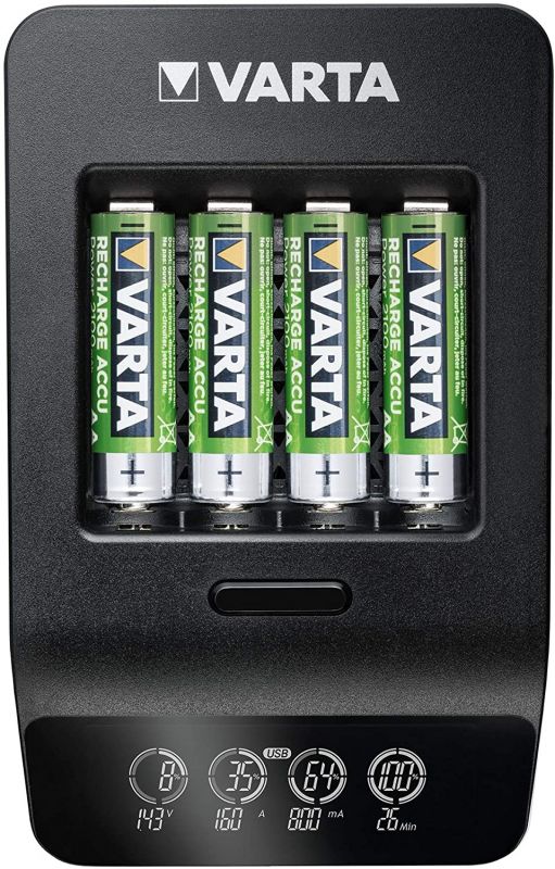 Зарядний пристрій VARTA LCD Smart Plus CHARGER+4xAA 2100 mAh