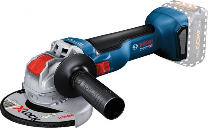 Шліфмашина кутова Bosch 18V-10 solo, акумуляторна, 18V, 125 мм, 9000 об/хв, 0.89 кг