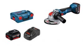 Шліфмашина кутова Bosch 18V-10, акумуляторна, 18V, 125 мм, 9000 об/хв, 2x5.0 Ач. L-BOXX 136, 0.89 кг Шліфмашина кутова Bosch 18V-10, акумуляторна, 18V, 125 мм, 9000 об/хв, 2x5.0 Ач. L-BOXX 136, 0.89 кг