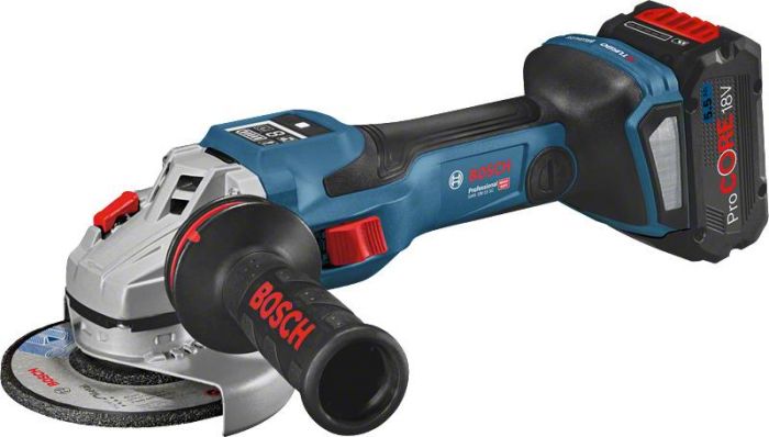 Шліфмашина кутова Bosch GWX 18V-15 SC X-LOCK, Bluetooth, 18В, 2x8Ah, ЗП, 125мм, 3400-11000об/хв, 3.3кг, кейс