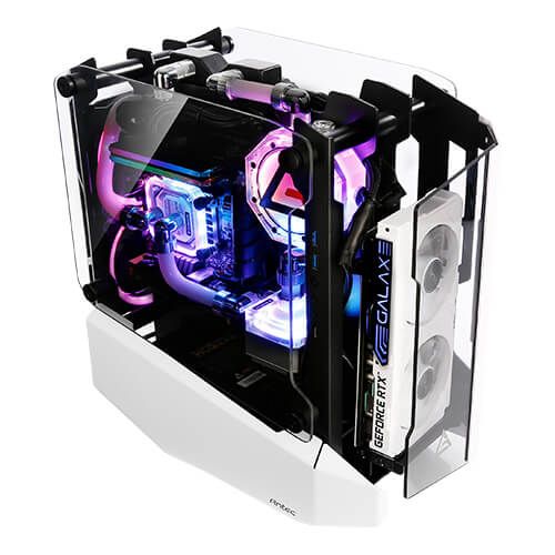 Корпус Antec STRIKER Aluminium Open-Frame, MiniT,ITX,2xUSB3.0,USB3.1TypeC,скло(бічна  панель)без БЖ,білий