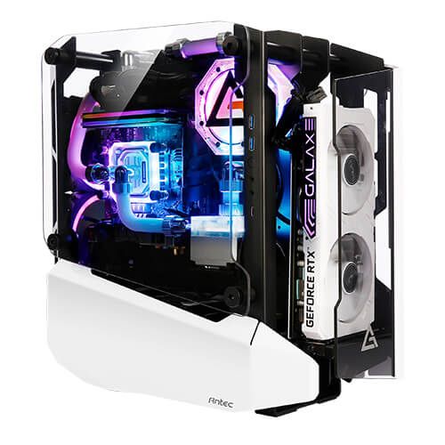 Корпус Antec STRIKER Aluminium Open-Frame, MiniT,ITX,2xUSB3.0,USB3.1TypeC,скло(бічна  панель)без БЖ,білий