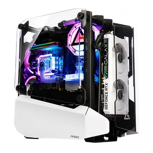 Корпус Antec STRIKER Aluminium Open-Frame, MiniT,ITX,2xUSB3.0,USB3.1TypeC,скло(бічна  панель)без БЖ,білий