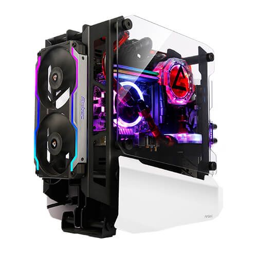 Корпус Antec STRIKER Aluminium Open-Frame, MiniT,ITX,2xUSB3.0,USB3.1TypeC,скло(бічна  панель)без БЖ,білий