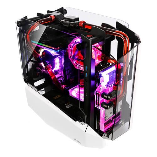 Корпус Antec STRIKER Aluminium Open-Frame, MiniT,ITX,2xUSB3.0,USB3.1TypeC,скло(бічна  панель)без БЖ,білий