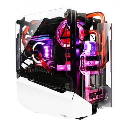 Корпус Antec STRIKER Aluminium Open-Frame, MiniT,ITX,2xUSB3.0,USB3.1TypeC,скло(бічна  панель)без БЖ,білий