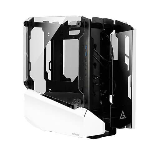 Корпус Antec STRIKER Aluminium Open-Frame, MiniT,ITX,2xUSB3.0,USB3.1TypeC,скло(бічна  панель)без БЖ,білий