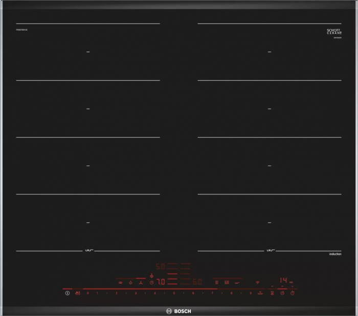 Варильна поверхня індукційна Bosch PXX675DV1E - 60см/4конф/1 розш/слайдер/чорний