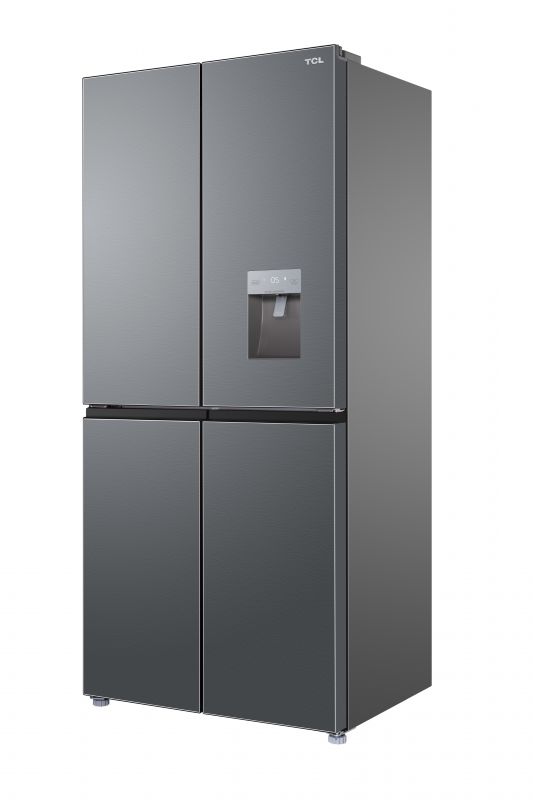 Холодильник Multy Doors TCL RP466CXF0, 185х84х68см, 4 дв., Х- 297л, М- 169л, A+, NF, діспенсор., Нерж