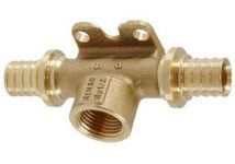 Трійник Rehau Rautitan RX+, 16-1/2"-16 мм, настінний, внутр. різьба, бронза