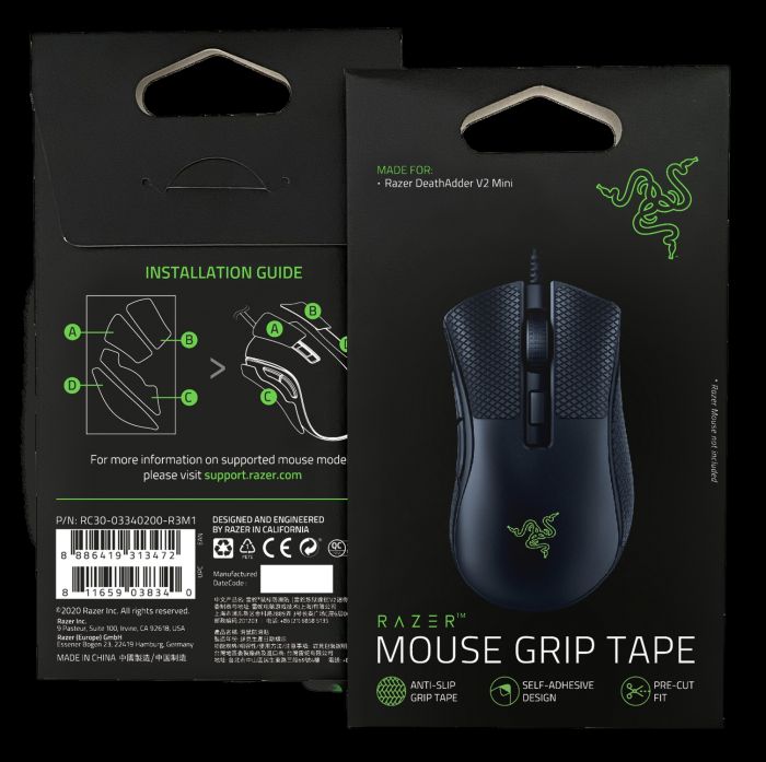 Миша ігрова Razer Deathadder V2 Mini + Mouse Grip Tapes USB RGB Black