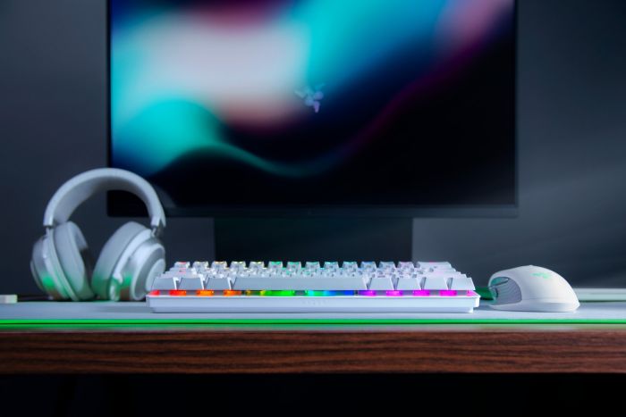 Клавіатура ігрова Razer Huntsman Mini Mercury Ed. (Purple Switch USB US RGB, White