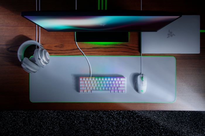 Клавіатура ігрова Razer Huntsman Mini Mercury Ed. (Purple Switch USB US RGB, White