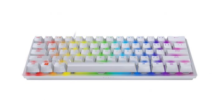 Клавіатура ігрова Razer Huntsman Mini Mercury Ed. (Purple Switch USB US RGB, White